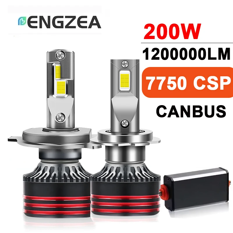 

ENGZEA H7 Led Canbus 200W 1200000LM Car Headlight Bulb CSP H4 H13 Lamps H11 HB3 9005 HB4 9006 H1 9012 Hir2 LED 12V Fog Lights