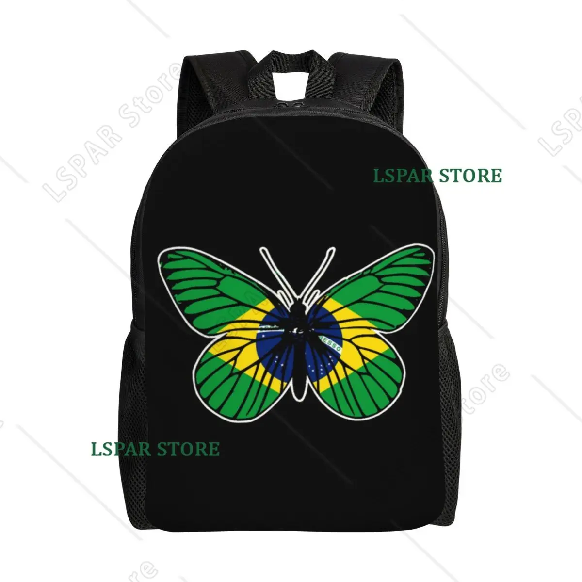 Custom Brazilian Flag Laptop Backpack Men Women Fashion Bookbag for College School Students Brazil Bags