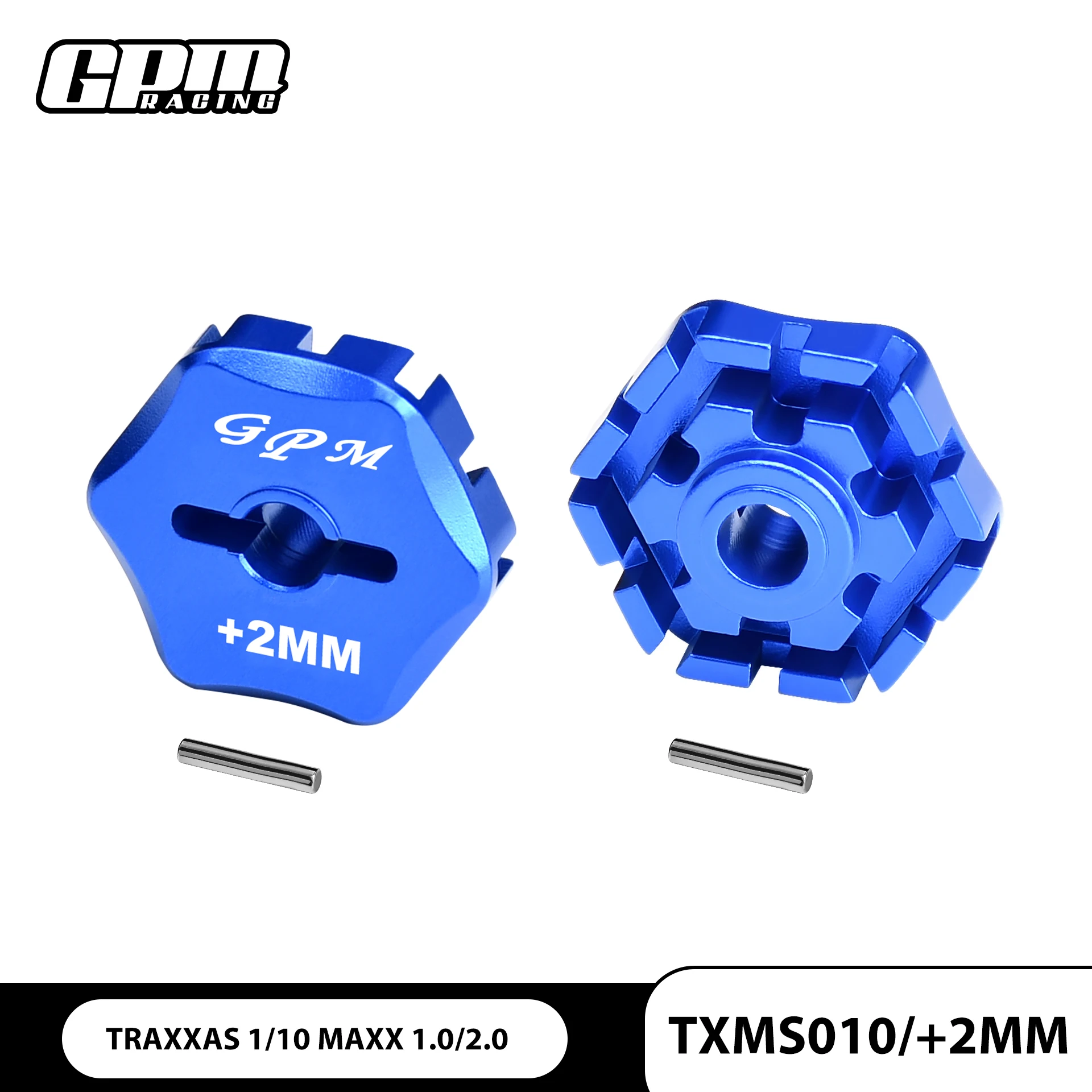 GPM Alloy Wheel Hub Hex (+2mm) For TRAXXAS 1/10 Maxx MONSTER TRUCK-89086-4