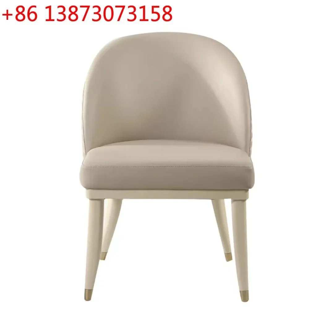 

Italian light luxury solid wood dining chair simple home sales department restaurant hotel cafe leisure negotiation chair