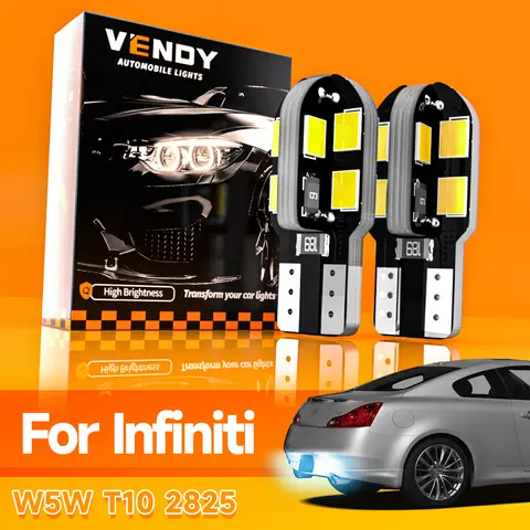 2개 LED 번호판등 W5W T10 램프 캔버스 인피니티 G20 G25 G35 G37 FX35 FX45 FX50 FX37 EX35 EX37 M35H M35 M37 M45 M56용