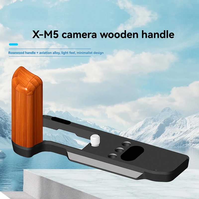 For Fuji X-M5 Camera Handle Bottom Plate Base L Plate For Fuji X-M5 L-Shaped Mounting Plate For Fuji X-M5