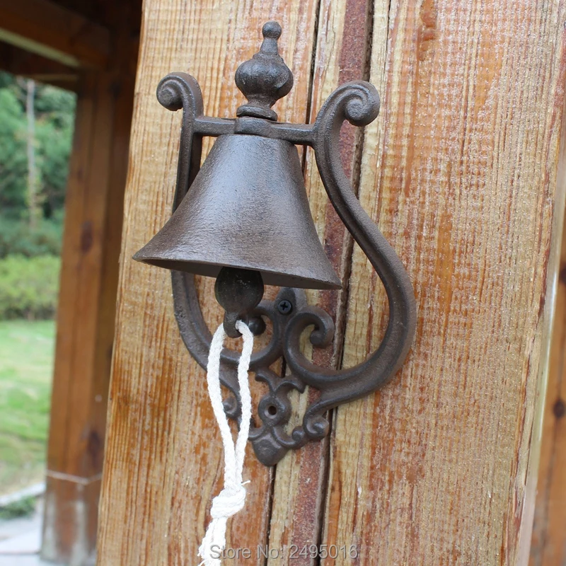 Cast Iron Farmhouse Welcome , Heavy Duty House Hanging , Wind Chimes Door Bell, Jingle Bell For Vintage Handmade Craft