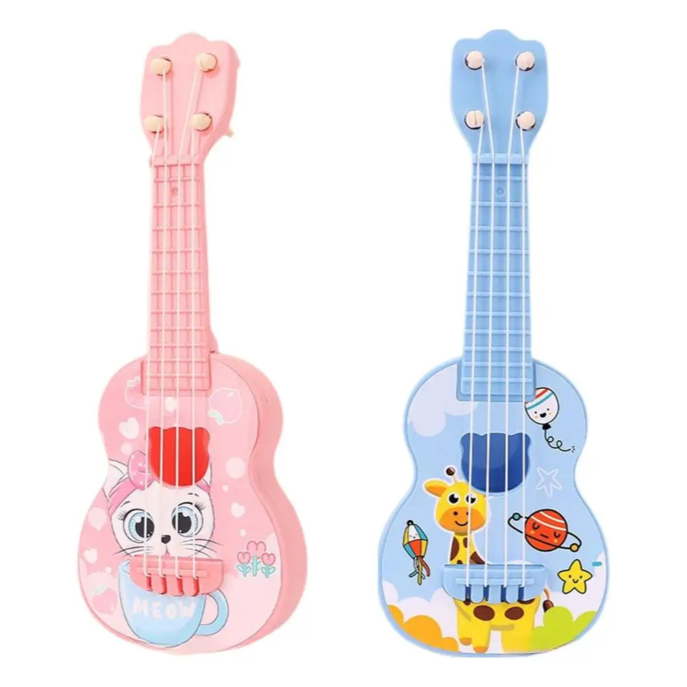 Mini Gitara Instrument Grający Muzykę Zabawka Symulacyjna Ukulele Gitara dla Dzieci Zabawka dla Dziewczynki Chłopca Początkujący Prezent Urodzinowy Dzieci Mogą Grać