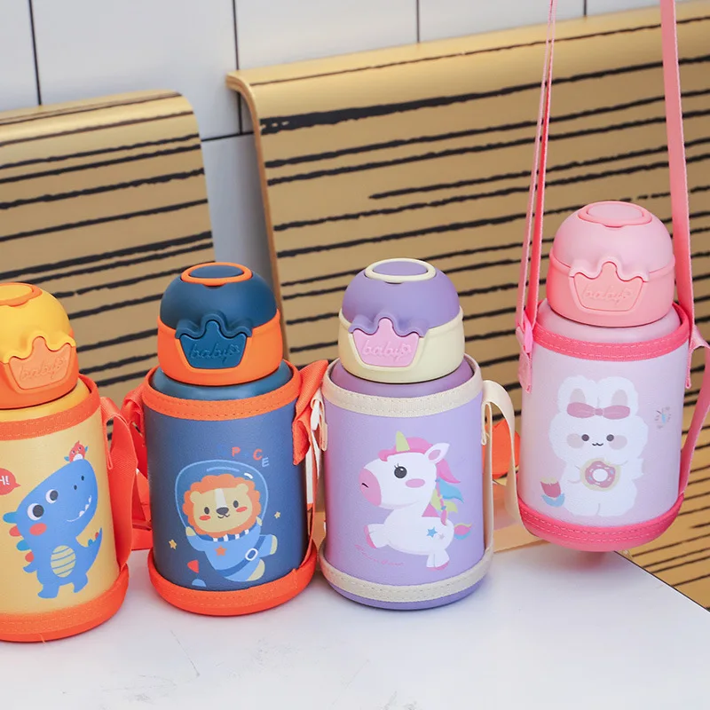 500ml Unicorn Kids Thermos Bottle Cute Children's Thermal Water Bottle Stainless Steel Thermos Mug For Student Water Cup view 6