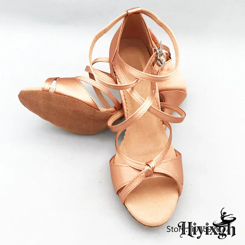 

Deep Skinned Latin Dance Shoes for Women, High-heeled Dance Shoes, Indoor Soft Soled Professional Latin Dance Shoes, Sandals
