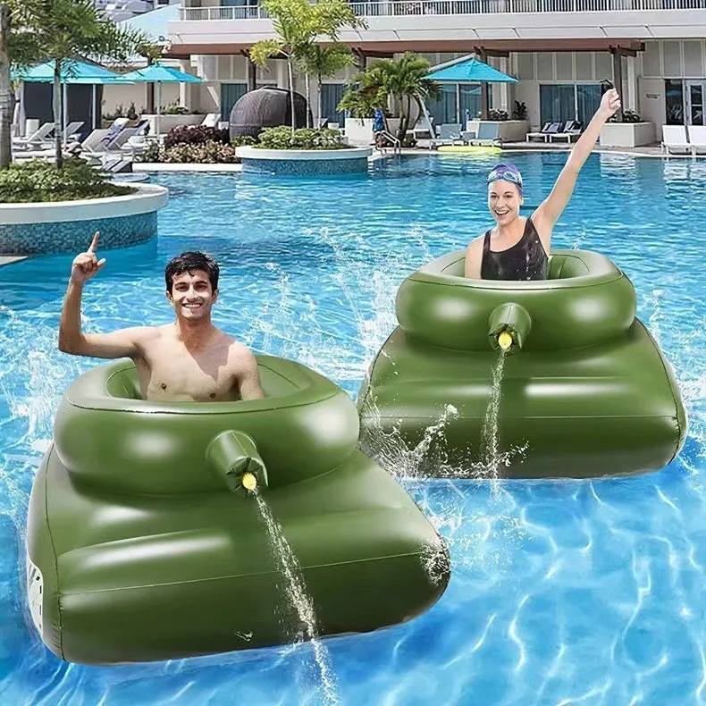 Sommerspaß! Ultra-aufwärtsfähige aufblasbare Schwimmmatte aus PVC für Poolpartys – Wasserkampfspielzeug, tragbares aufblasbares Wassertankspielzeug