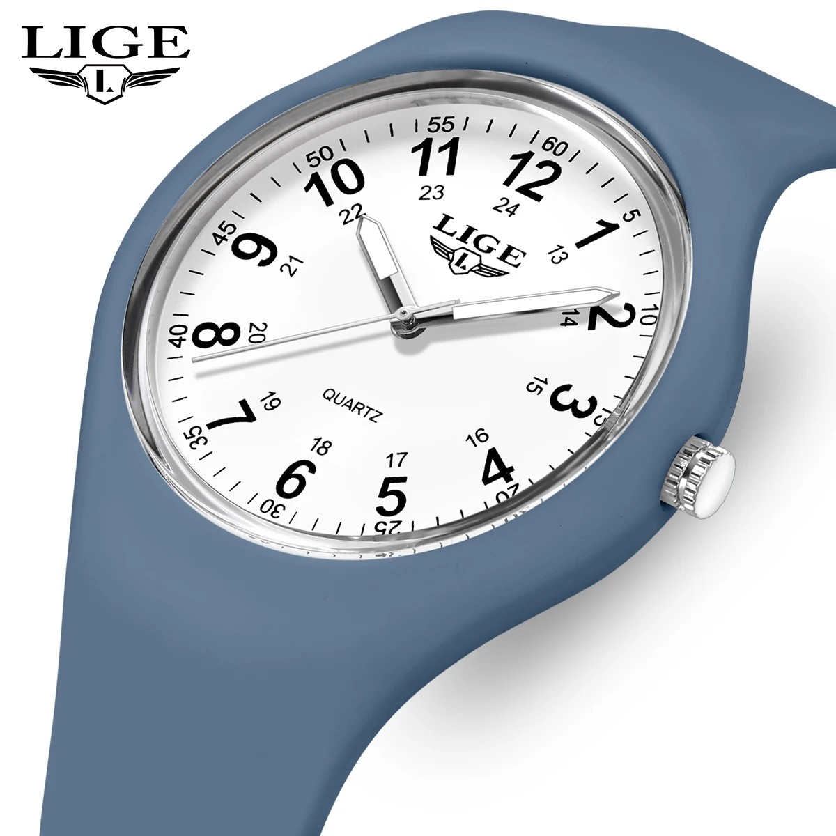 LIGE 2025 creative NEW Watch women luminous waterproof fashion Ladies clock women's quartz wrist watch Silicone Relogio Feminino