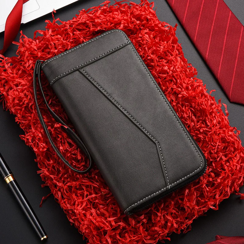Men's Wallet Vintage Long Wallets Multi Card Holders Coin Purses  PU Leather Wallet Large Capacity Suit Bag billeter cartera