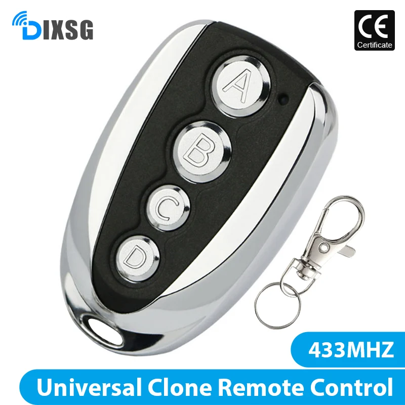 

Universal Wireless 433mhz Learning Code EV1527 Fixed Code Garage Door RF Remote Control Transmitter 4 Button Car Key Fob