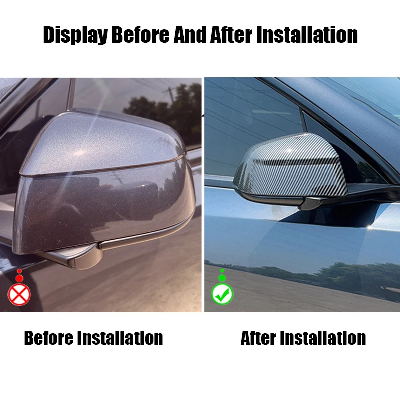 Left, Right Side Mirror Covers Car Accessories Rearview Mirror Cover Trim Fit For Tesla Model Y Juniper/ Launch 2025 NEW 5 Seat