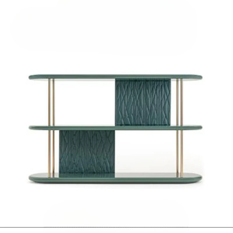

Italian modern simple solid wood bookshelf designer study living room home advanced floor-to-ceiling wall shelf