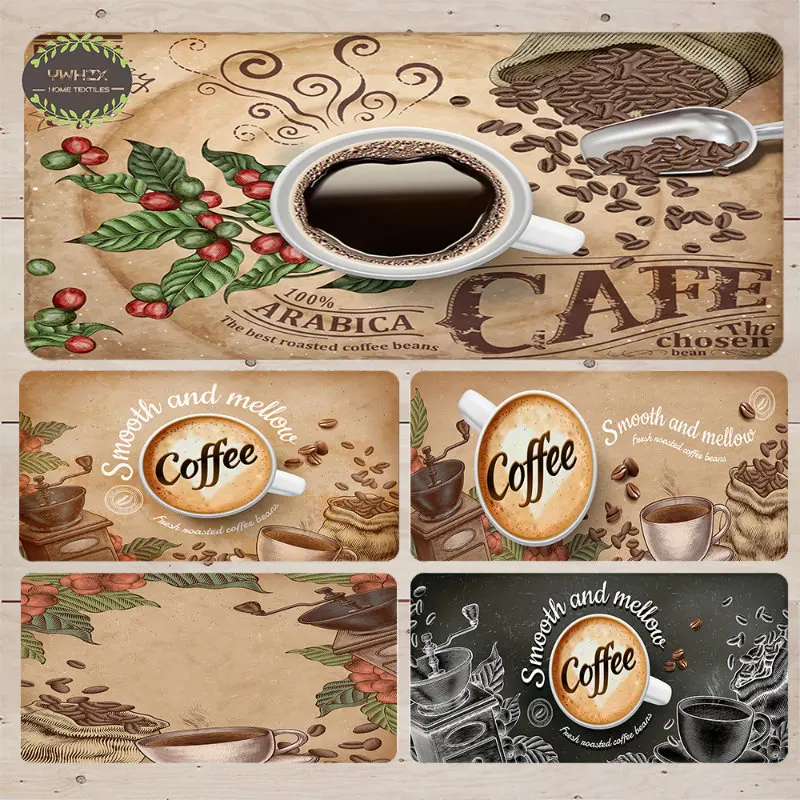 

Coffee Pattern Mouse Pad Art Fabric Office Player Carpet Desk Mouse Mat Big Rubber Rug for Computer Table Laptop Pad Home Decor