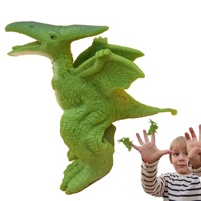 Finger Dinosaur Doll Small Dino Finger Toy Parent-child Interaction TPR Finger Doll Interactive Finger Dinosaur Novel Design Boy