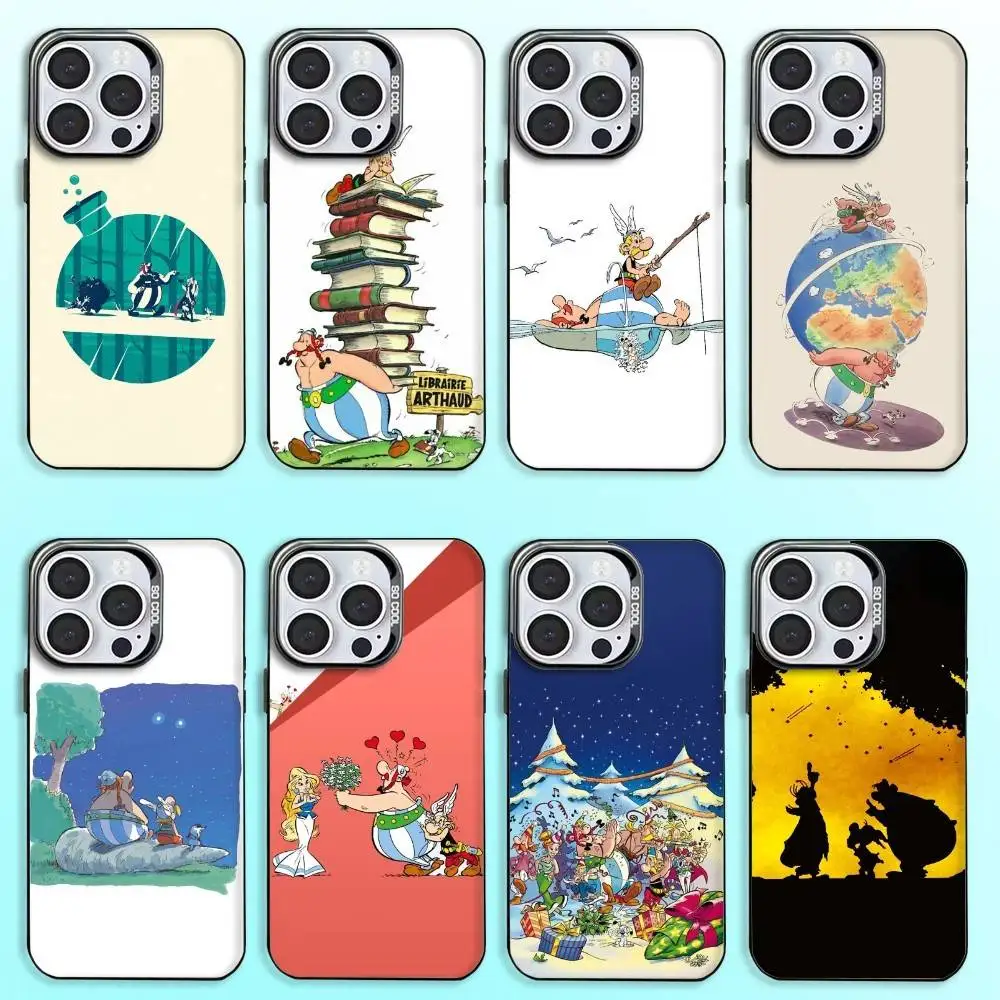 

A-Asterix Cartoon O-Obelix Phone Case For iPhone17,16,15,14,13,12,11 Plus,Pro Max Black Candy Matte Shockproof Cover