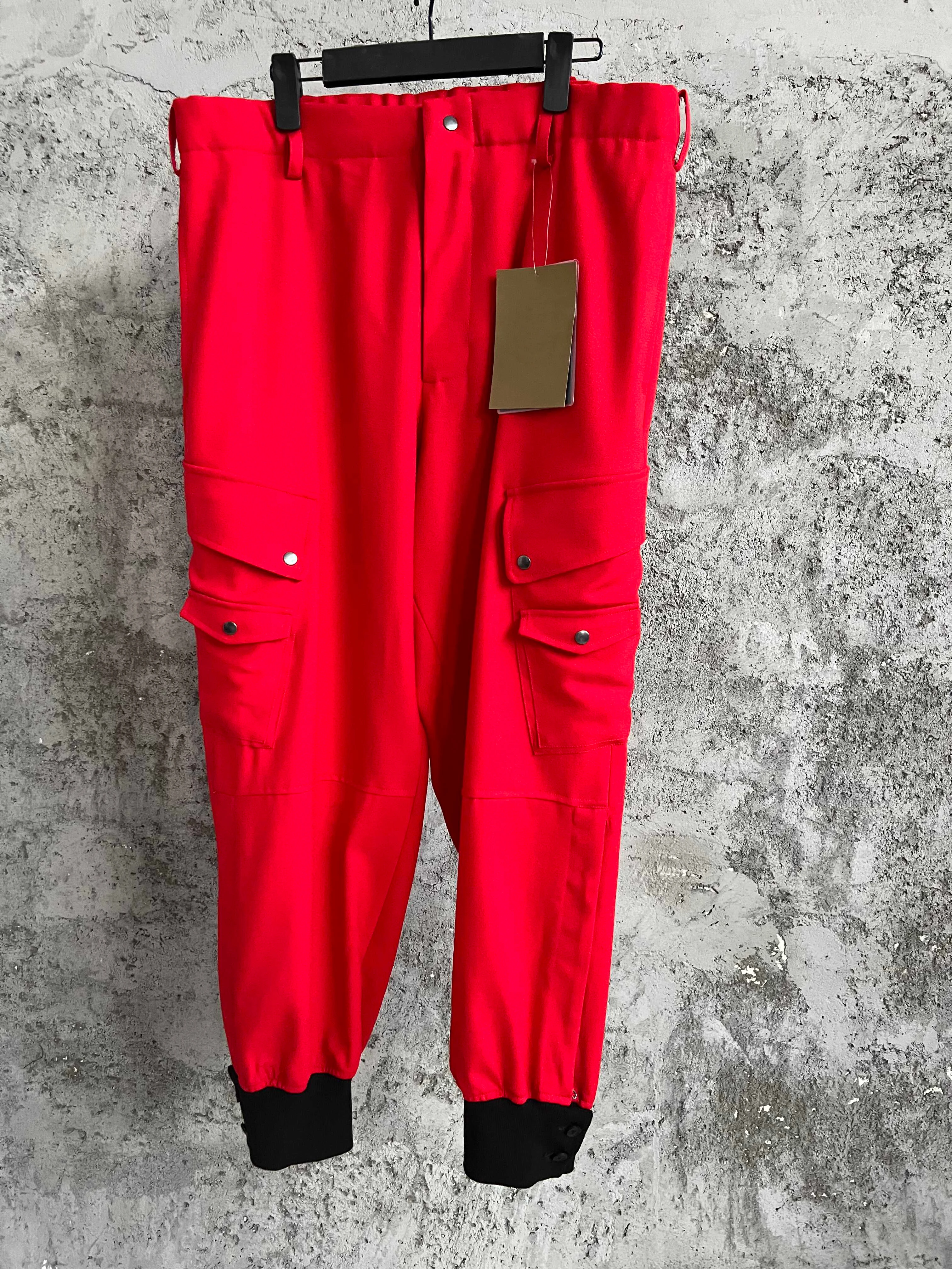 

TOP-YAMAMOTO Original harmonious Pressure Human Disconformity Dragon Denim double-layer overlapping patchwork skirt Pants man