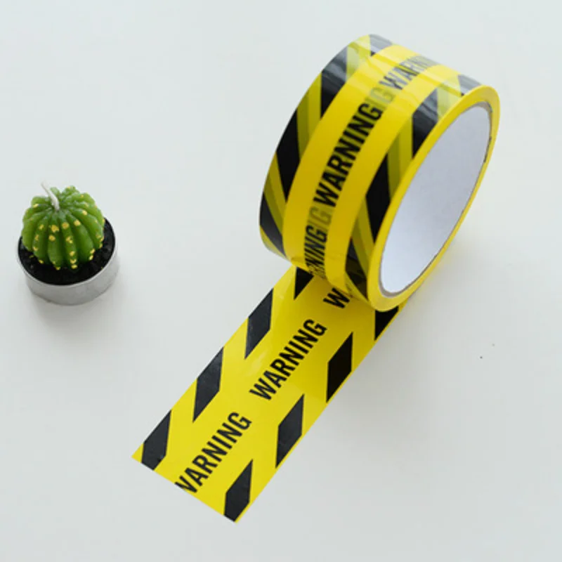 25M Yellow Warning Tape Sticker Birthday Decoration Construction Party Supply Hen Wedding Halloween DIY DEcoration Warning Tapes