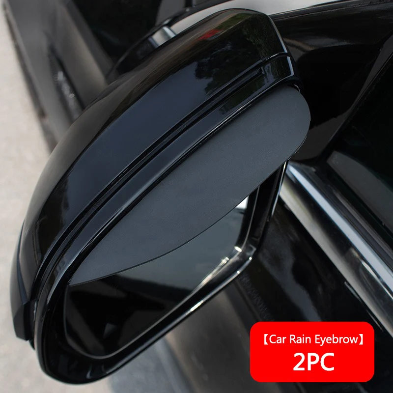 Silicone Car Rearview Mirror Rain Eyebrow Side Mirror Rain Deflector Visor Waterproof Rain Snow Guard Sun Shade Auto Accessories