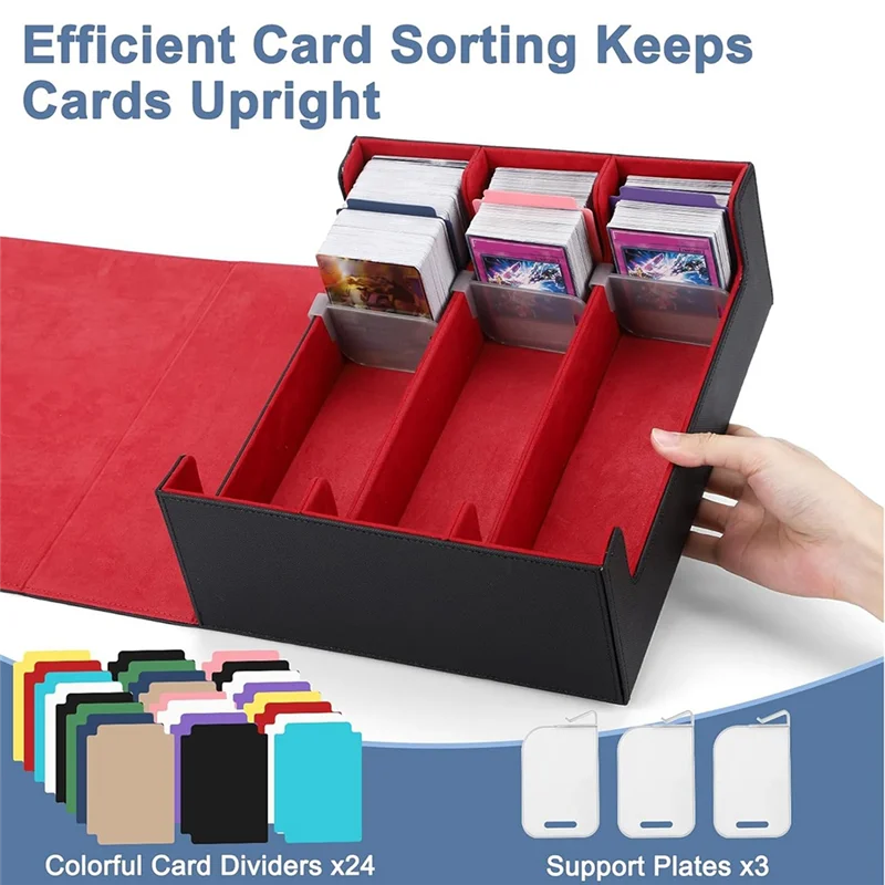 

M20K Card Deck Case For Trading Cards 1800+, Card Storage Box, Magnetic Closure Storage Box Game Cards Box