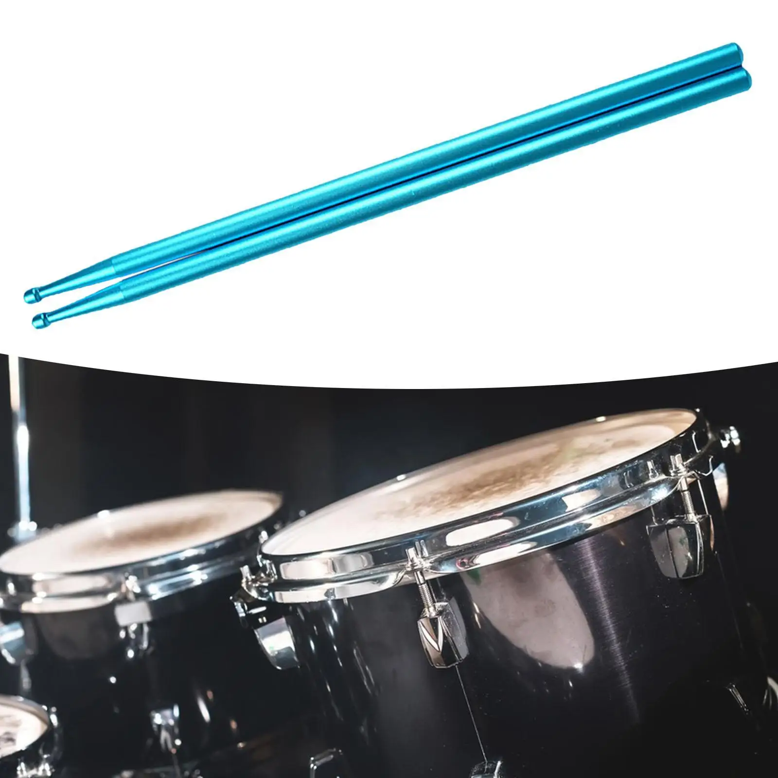 Professional Exercise Drumsticks Weighted Aluminium Alloy Drum Mallet for Drum Set Jazz Drums Comfortable Grip for Beginners