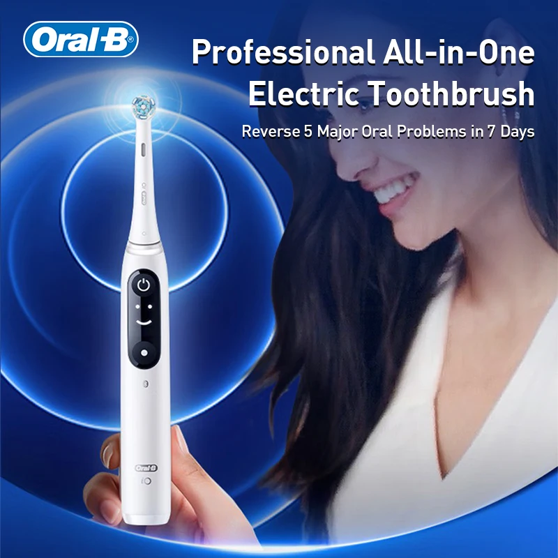 

Oral-B IO7 Electric Toothbrush 5 Modes To Connect To Mobile App Waterproof Smart Timer Gift for Husband Father On Holidays