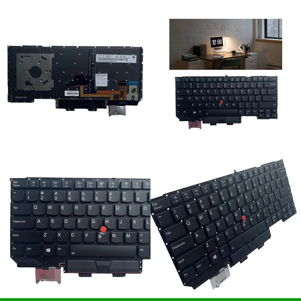 U55C US Laptop Keyboard with English Letters/Characters- Full Size Desktop Design for ThinkpadX1 Carbon 5th Gen 5 2017