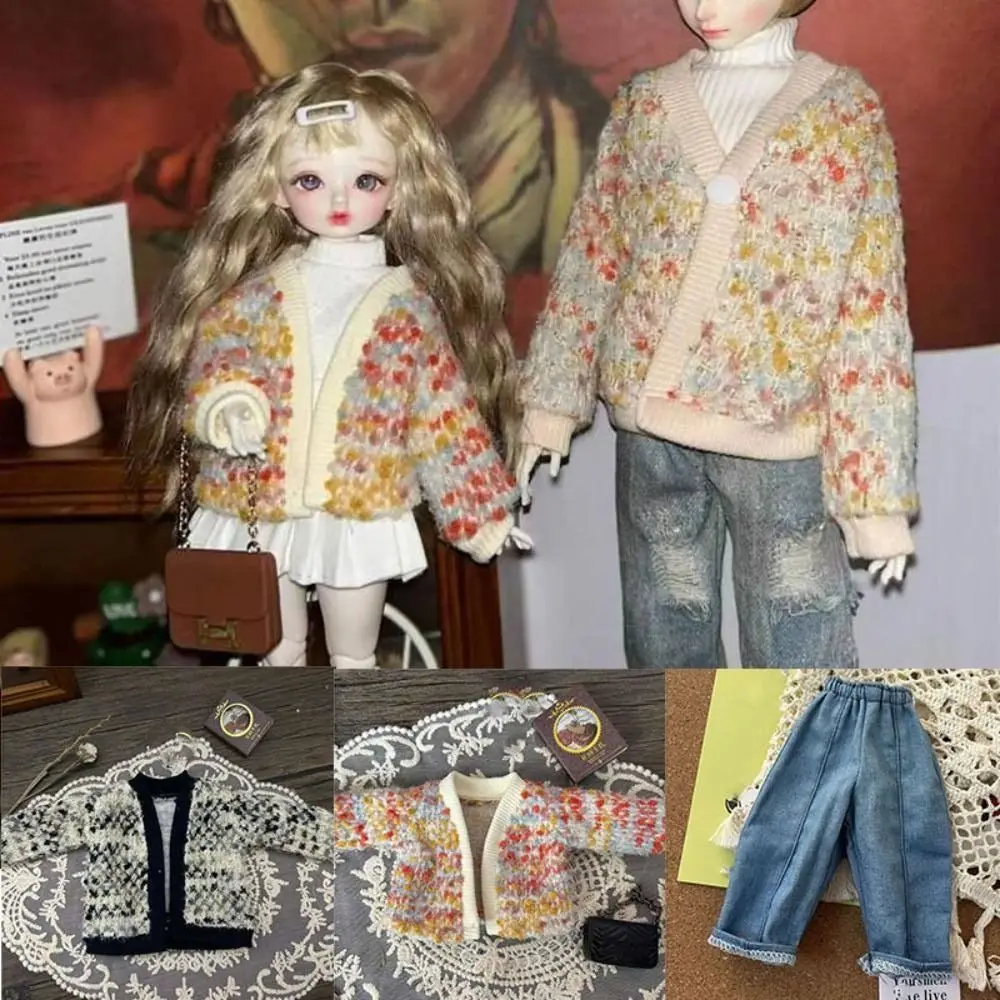 カジュアルウェアニットカーディガントップスエレガントなかわいい人形コートセーター DIY アクセサリーミニ 1/4 1/6 BJD 30/45 センチメートル人形