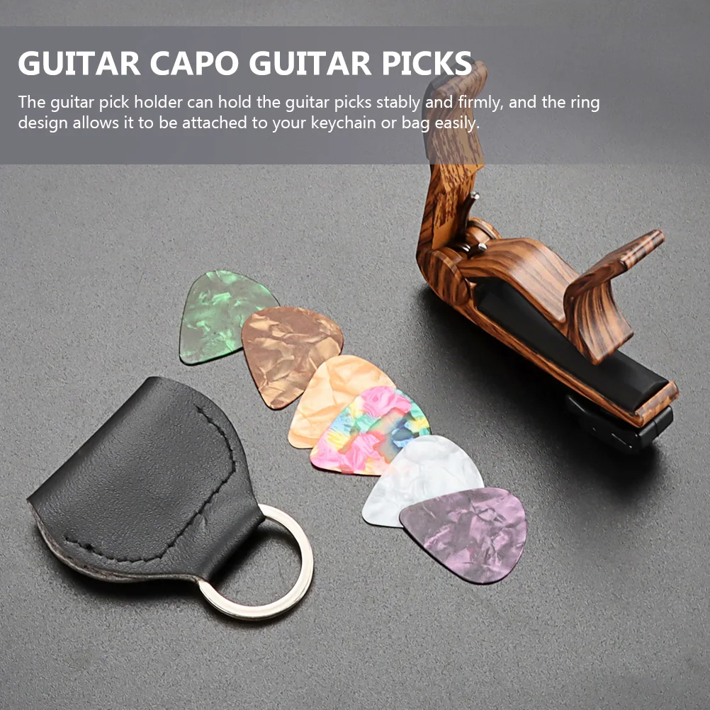 

Aluminum Alloy Guitar Capo Picks Holder for Acoustic Electric Guitars Bass M Ukulele Banjo Musicians Multi function Set