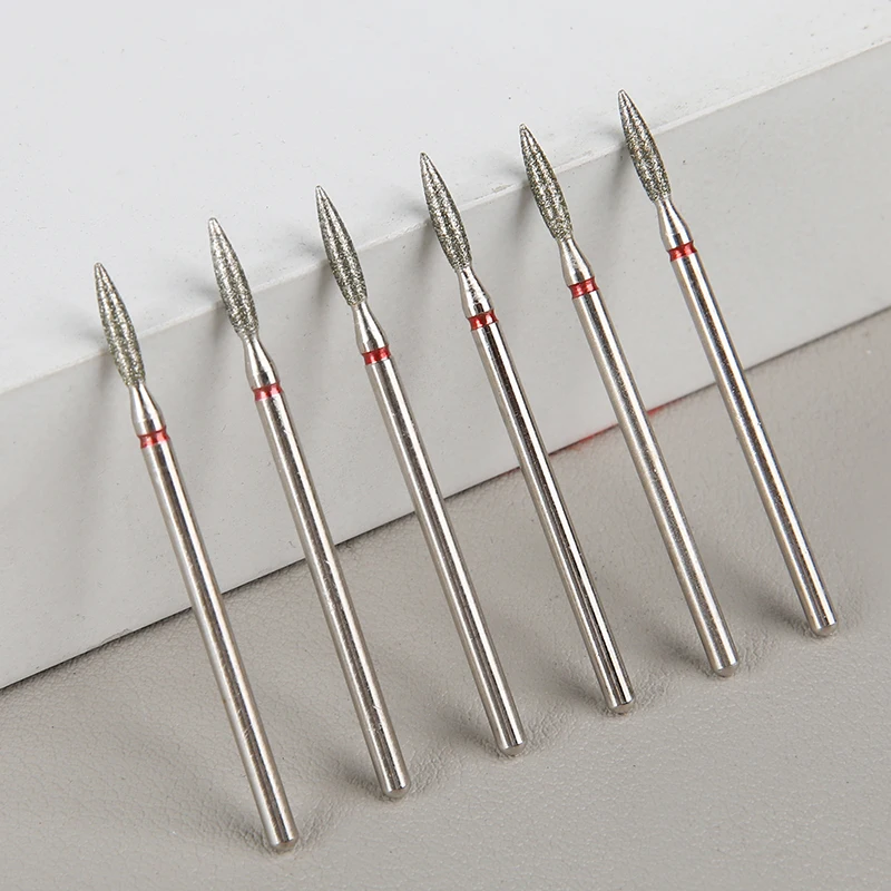 Brocas de diamante para uñas, fresa profesional para limpieza de piel muerta, salón de uso doméstico, accesorio de manicura y pedicura, 6 uds.