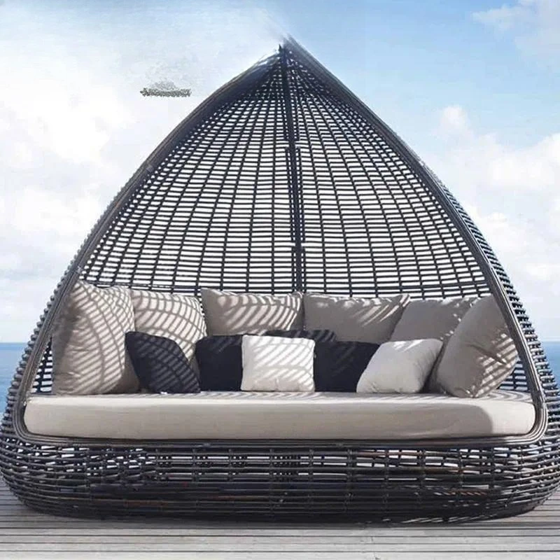 Outdoor PE Rattan Lounge Chair Sunbed Wicker Patio Furniture for Courtyard Hotel Beach Garden Leisure Relaxation