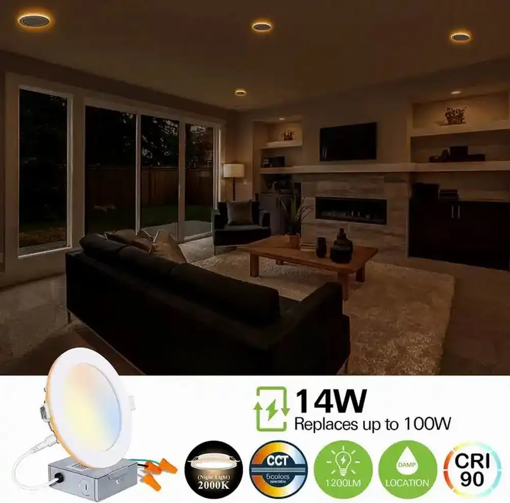 Led downlight recesso luz de teto luz noturna ultra fino caixa de junção redonda led painel luz regulável trimless led downlight