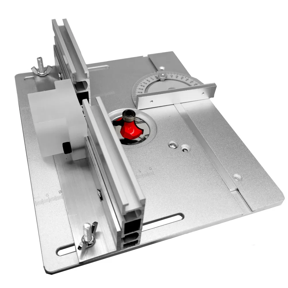 Multifunctional Router Table Insert Plate Alloy Woodworking Benches Table Miter Gauge Guide Sliding Brackets Trimmer Machine