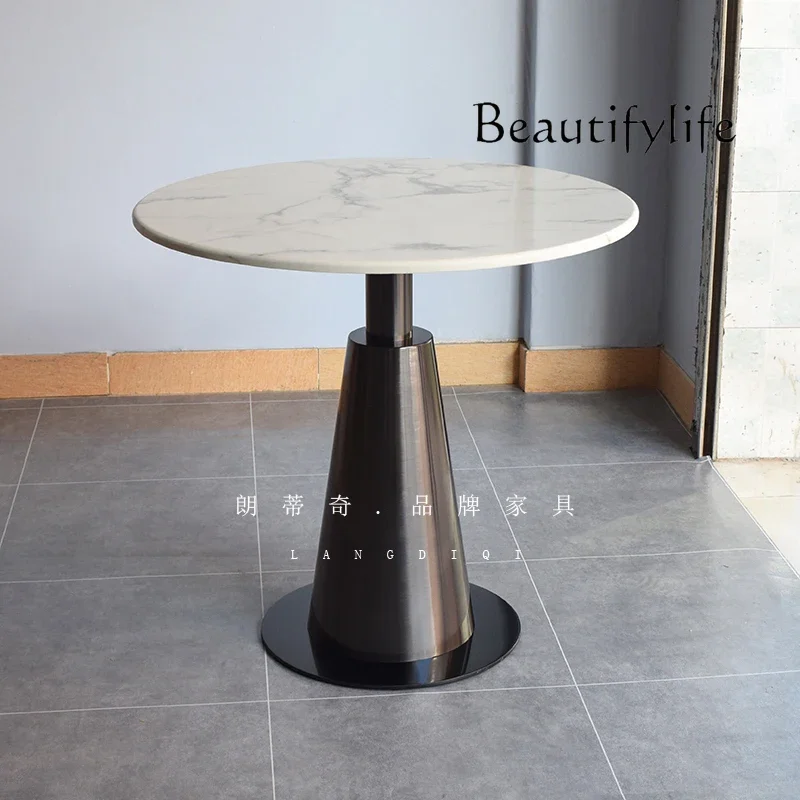 X Light Luxury Marble Table Hotel Western Restaurant Theme Restaurant Table And Chair Confinement Center Negotiation Table
