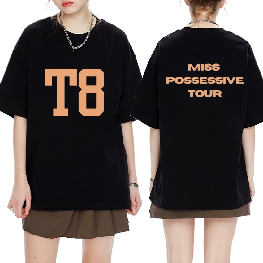 

Hot Sale Tate Mcrae T8 Miss Possessive Tour 2025 T Shirts Men Women Fashion Y2k short sleeve T-shirt Unisex 100% Cotton clothing
