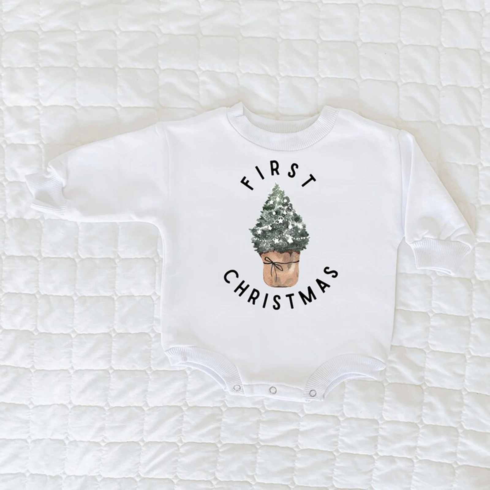 Baby Boy Girls strój świąteczny Romper kombinezon bluzy Playsuit Xmas swetry body jesień zima ubrania dla dzieci