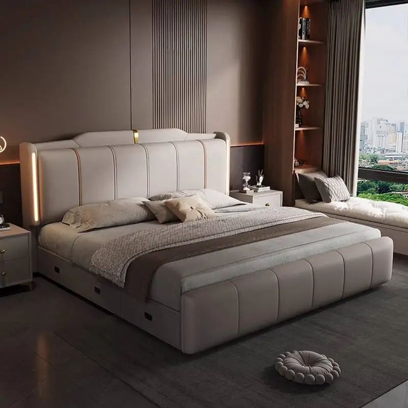 Japanese Dormitory Luxury Bed Highly Effective Household Solid Luxury Bed Living Room Platform Letto Matrimoniale Furniture Home