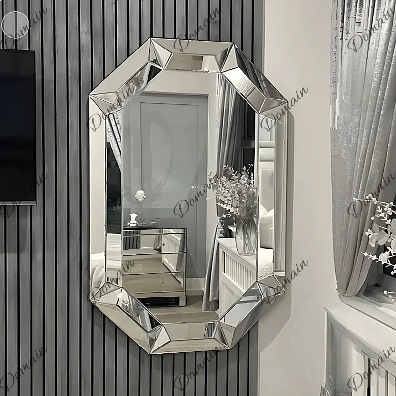Nn Irregular Floor Mirror, Standing Dressing Mirror, French Vintage for Hallway Living Room Bedroom