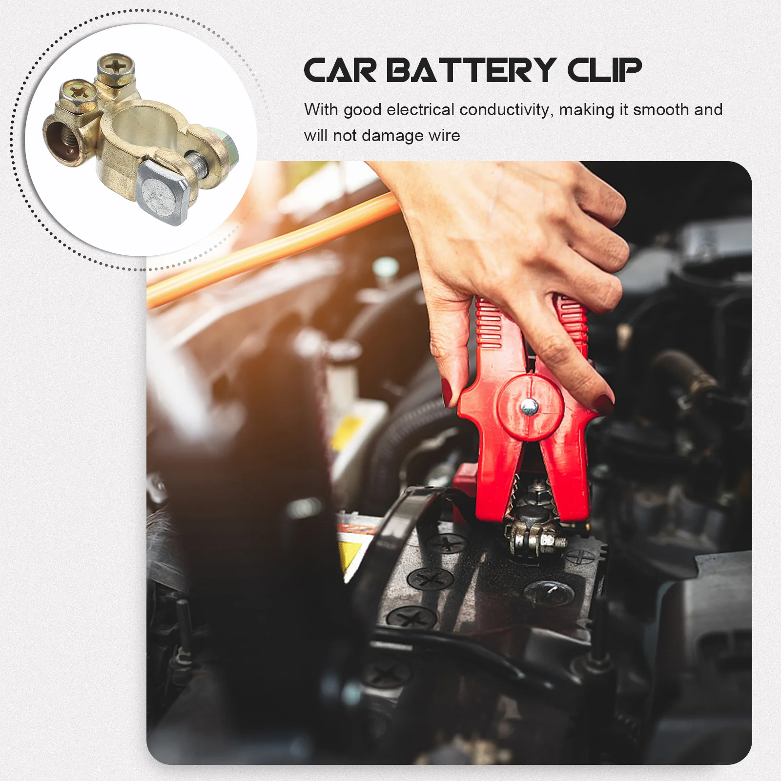 

4Pcs High Quality Clamps Secure Connection to Positive Negative Points with Screw Holes for Cable Clamp