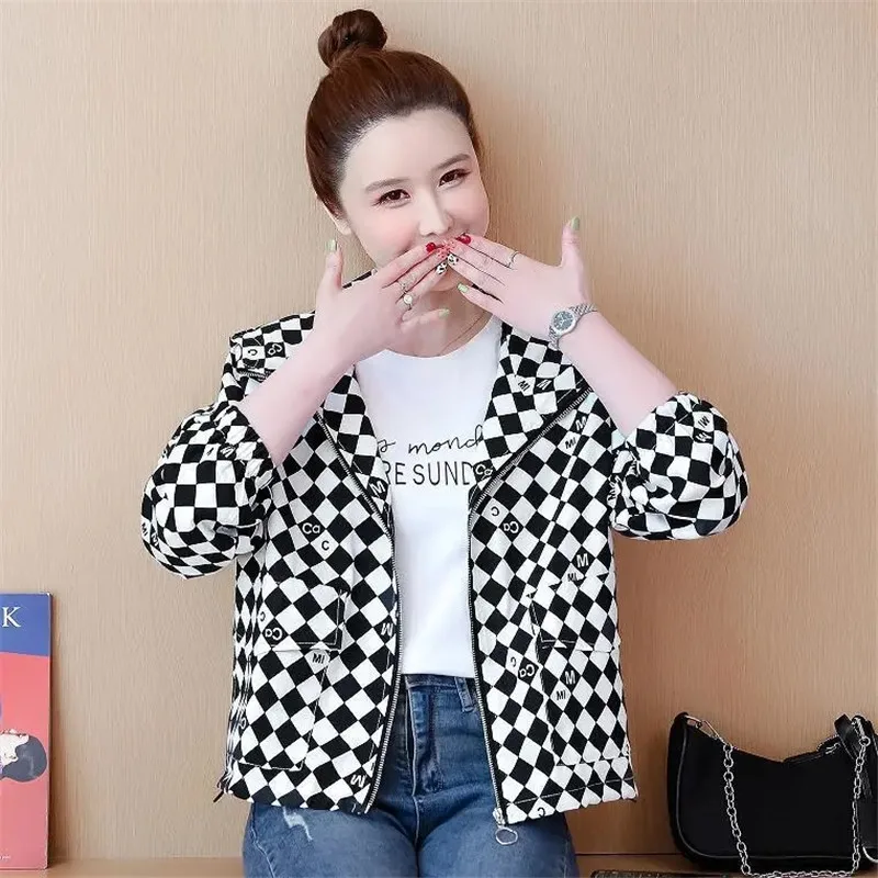

Autumn 2026 Women's New Short Coat Casual Joker Female Stitching Jacket Korean Version Loose Hooded Baseball Uniform Overwear