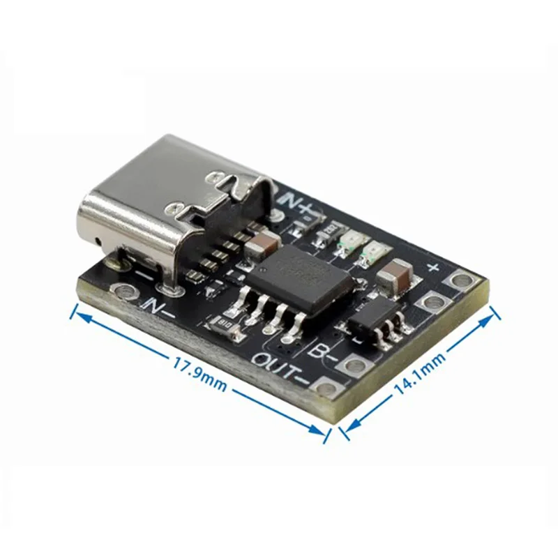 1A Ternary Lithium Battery 3.7V4.2V Charger Module Type-C With Protection Board Ultra-Small Lithium Battery Charging Panel 2Pcs