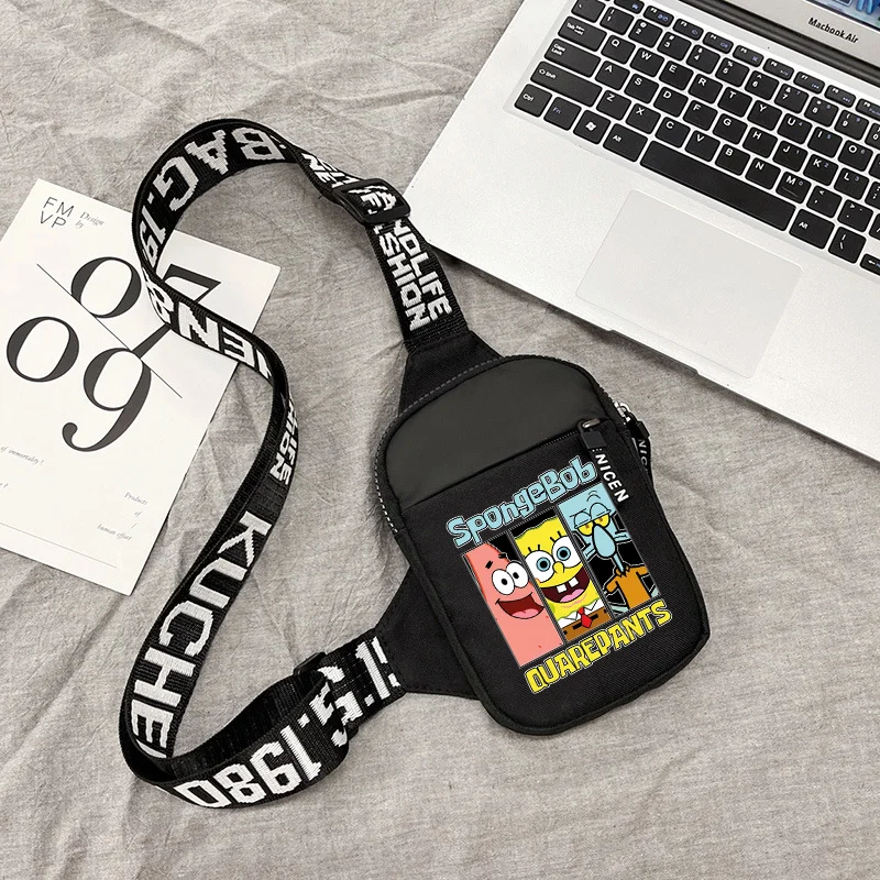 

Сумка через плечо с изображением Губки Боба, портативная сумка для телефона, с принтом мультяшных аниме-персонажей, мужская, для путешествий, спорта, повседневная, кроссбоди, подарок на день рождения