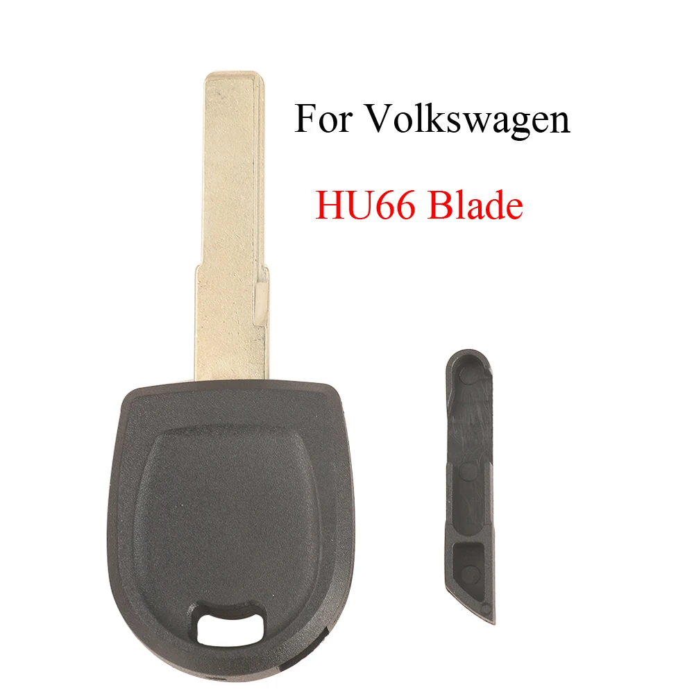 jingyuqin 10pcs Transponder Car Key Blanks Case HU66 Blank Blade For VW Passat Golf Phaeton Kaninchen Beetle Cabriolet Polo