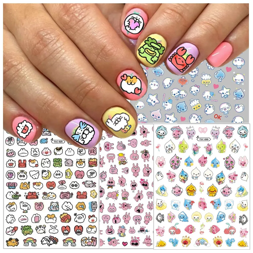 

TSC-025 MOKMOK Newest JINBEAN ANGEL BLUE 3d nail art stickers decal silder template diy nail tool decorations