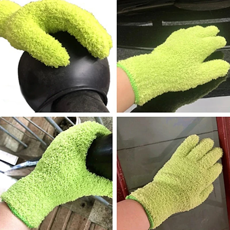 1PC Microfiber Dusting Cleaning Glove Cars Windows Dust Remover Tool Reusable Cleaning Glove Household Cleaning Tools