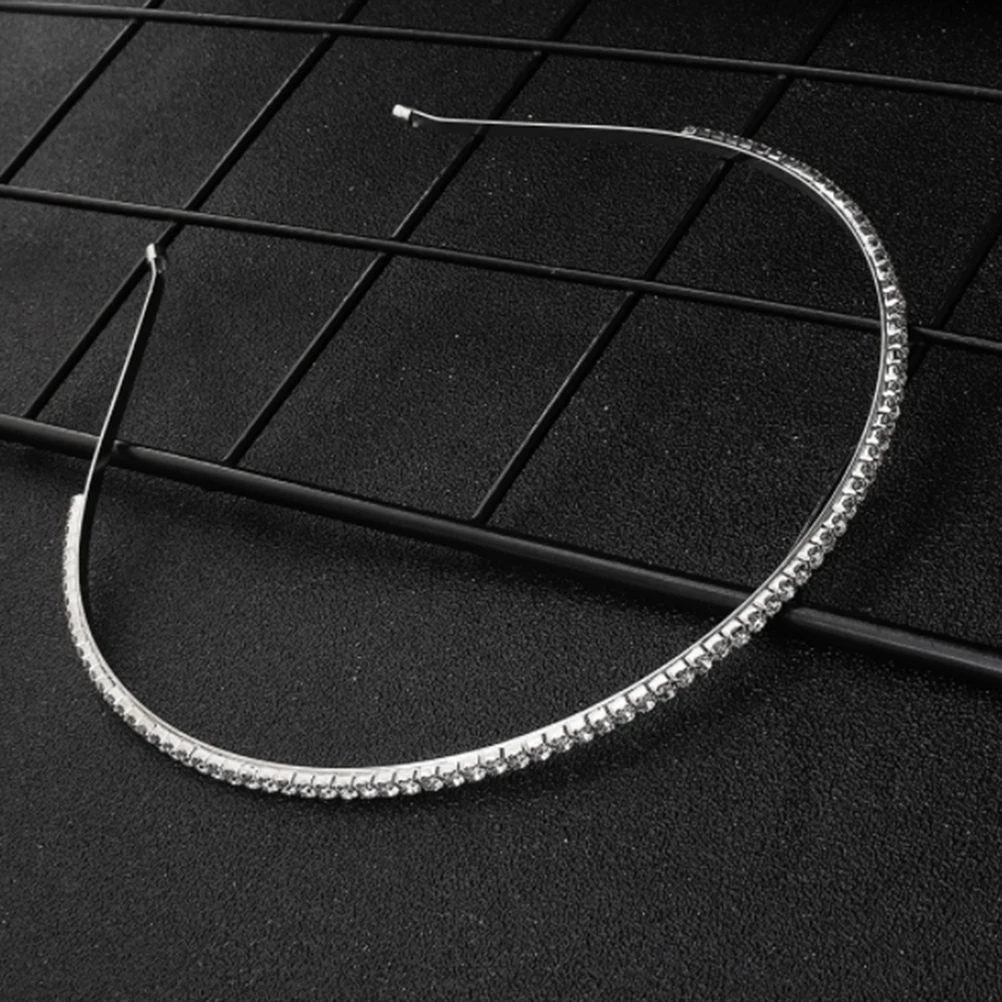

2 Pcs Diamond Headband Wedding Headbands Full Women Glitter Hair Hoop Crystal Bride