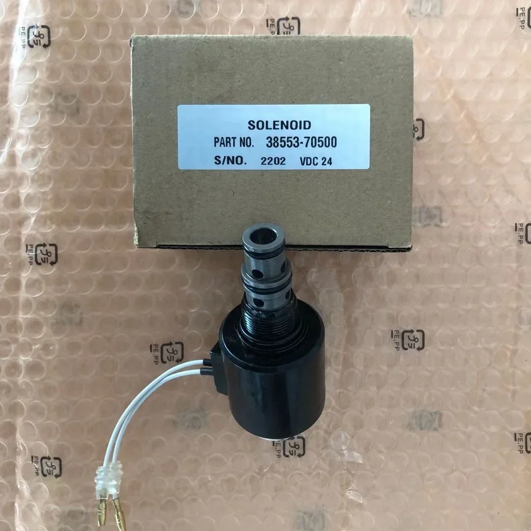 Dongju Katup Solenoid DC24V Kualitas Tinggi 38553-70500 untuk Suku Cadang Wheel Loader Ekskavator dan Derek SD1231-C-11