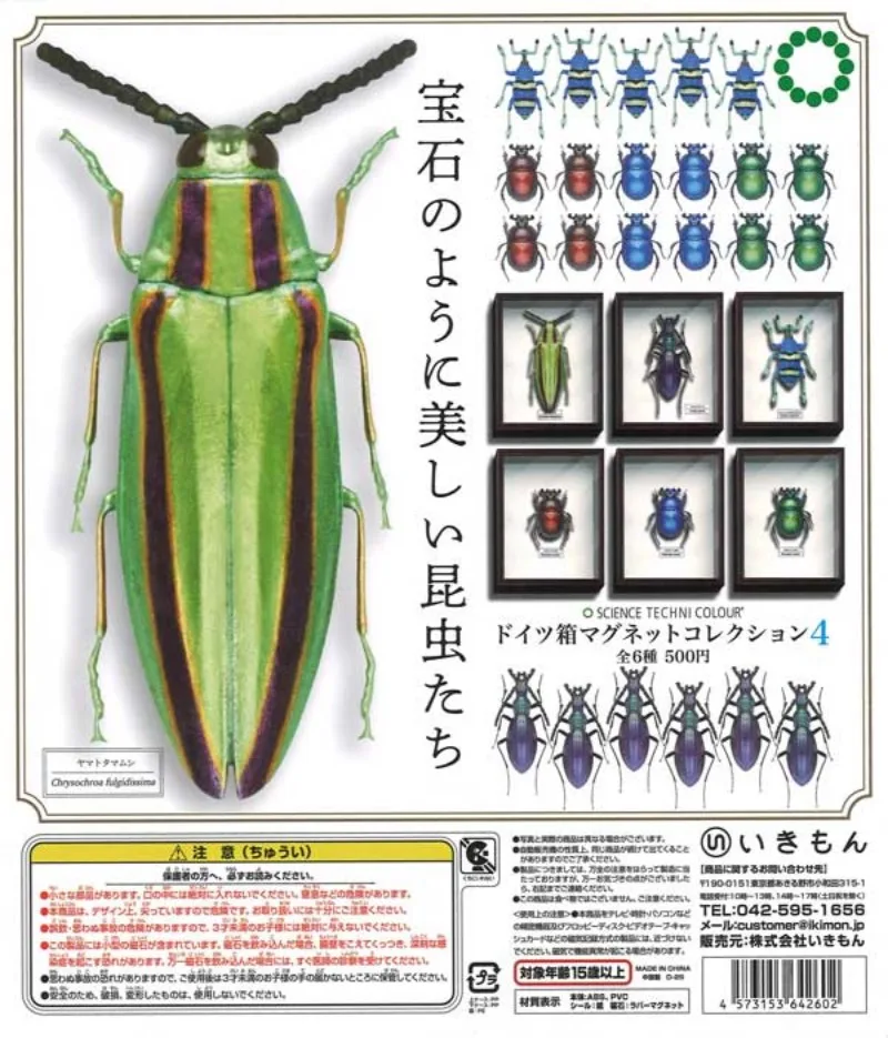 

IKIMON капсульные игрушки STC, немецкая коробка, магнитная коллекция, 4, камень жук, карабин, gehinii cama, модель насекомых, миниатюрные фигурки