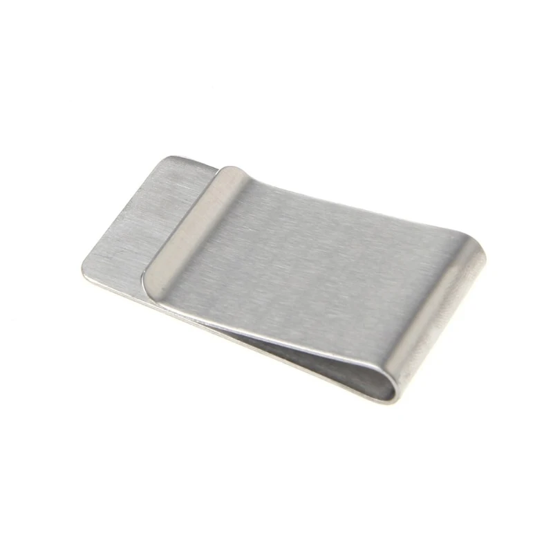 Stainless Steel Money Clip Simple Metal Cash Holder Portable Card Wallet For Men Women Daily Use