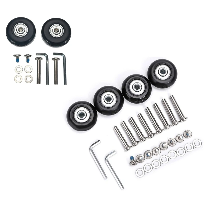 

OD 45x18mm/70x24mm Metal Bearings Axles Heavy Duty Luggage Wheel Replacement kit