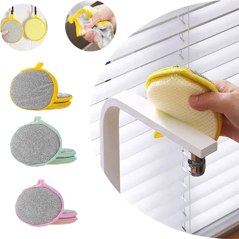 Dishwashing Sponge Two-sided Sponges Dishwashing Brushes  Pot  Brushes Sponges Household Cleaning Kitchen Tools Kitchen Sponge